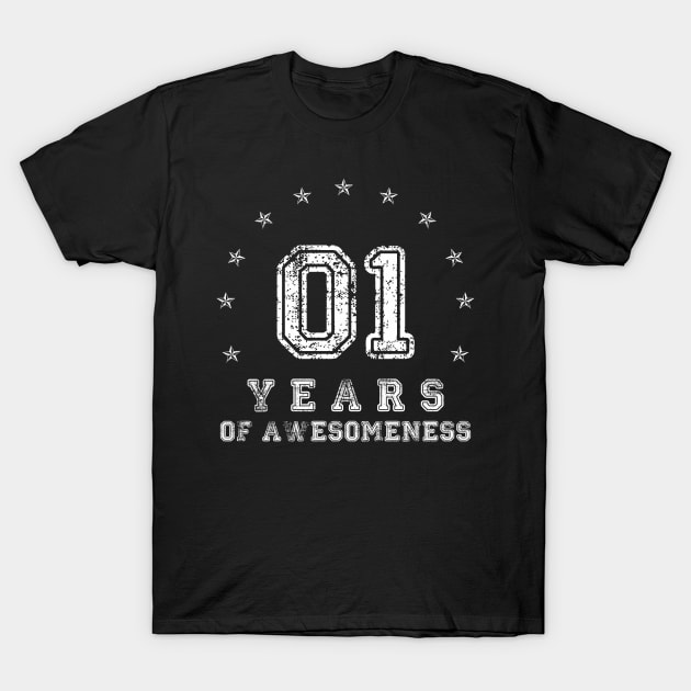 Vintage 1 years of awesomeness Retro 2018 T-Shirt by opippi